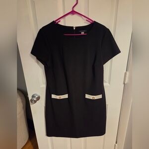 Tommy Hilfiger Black Dress with Cream Accents
